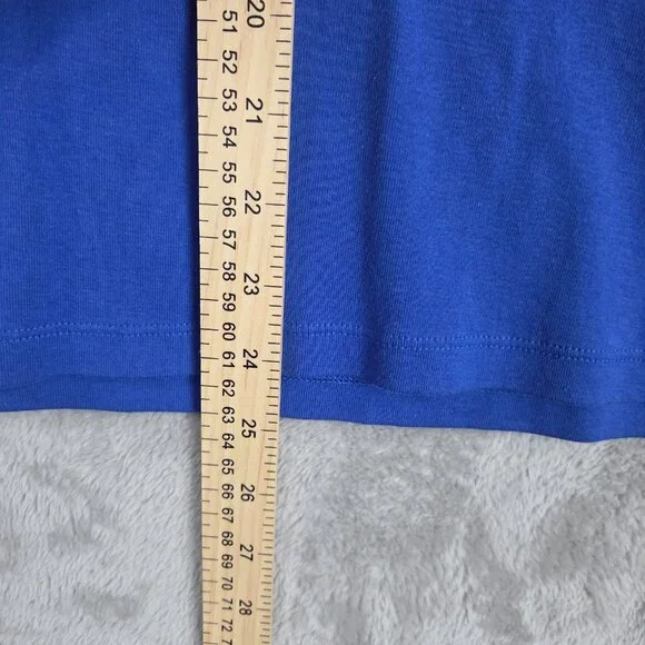 Talbots Pima Cotton Long Sleeve Tee Blue Women’s - Picture 4 of 6